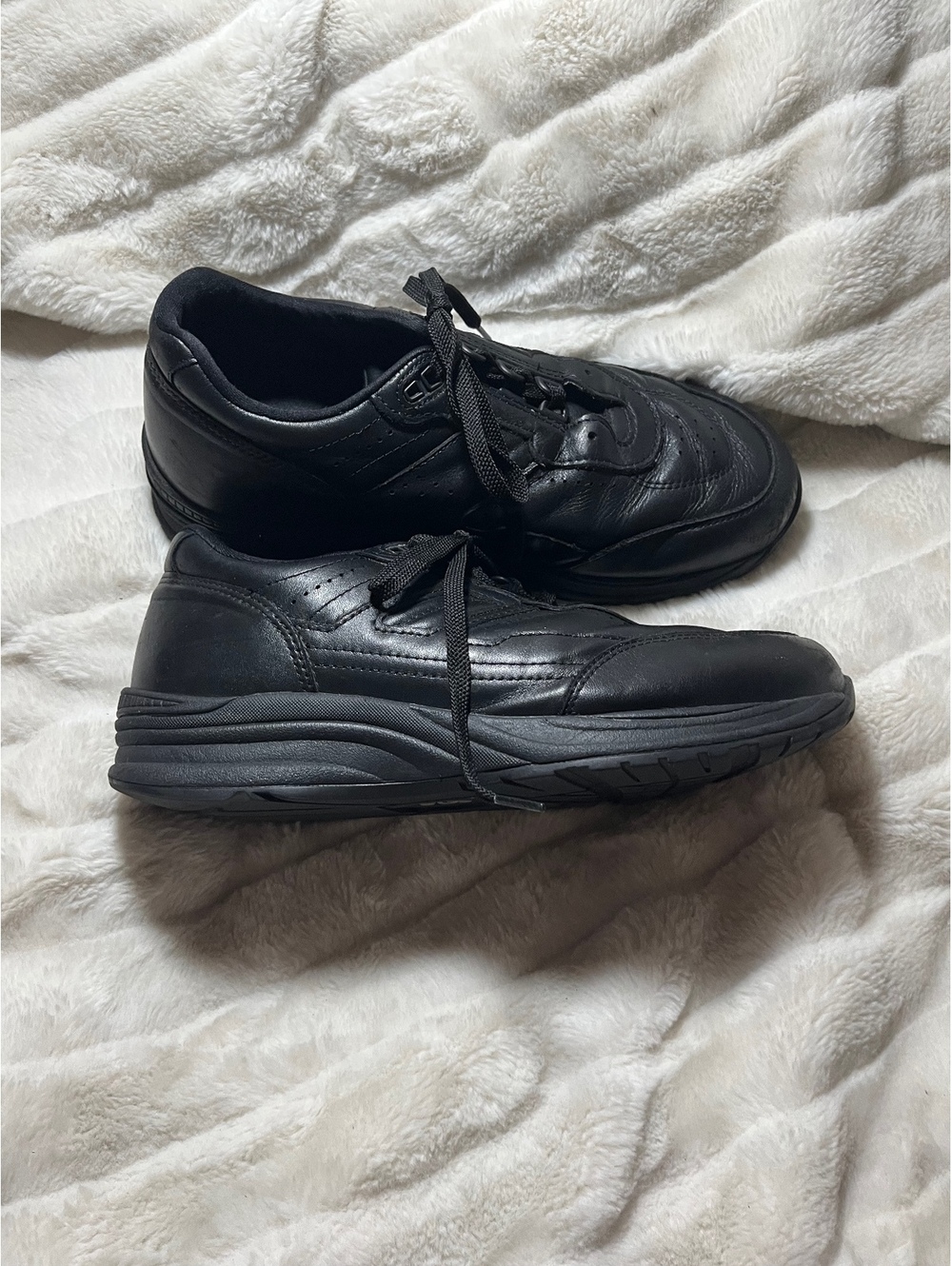 SAS Mens 10.5 WWW (EEE) Journey Black Leather Classic Arch Support Fall Sneakers